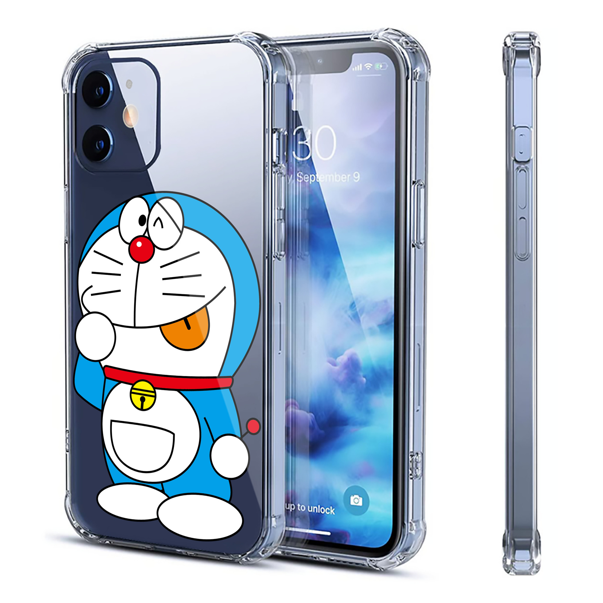 （画像用） ドラえもん Doraemon 【iPhone 12シリーズ対応】透明スマホケース（クリアソフトケース）